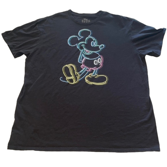 Disney Mickey Neon Lights Shirt - Picture 1 of 3